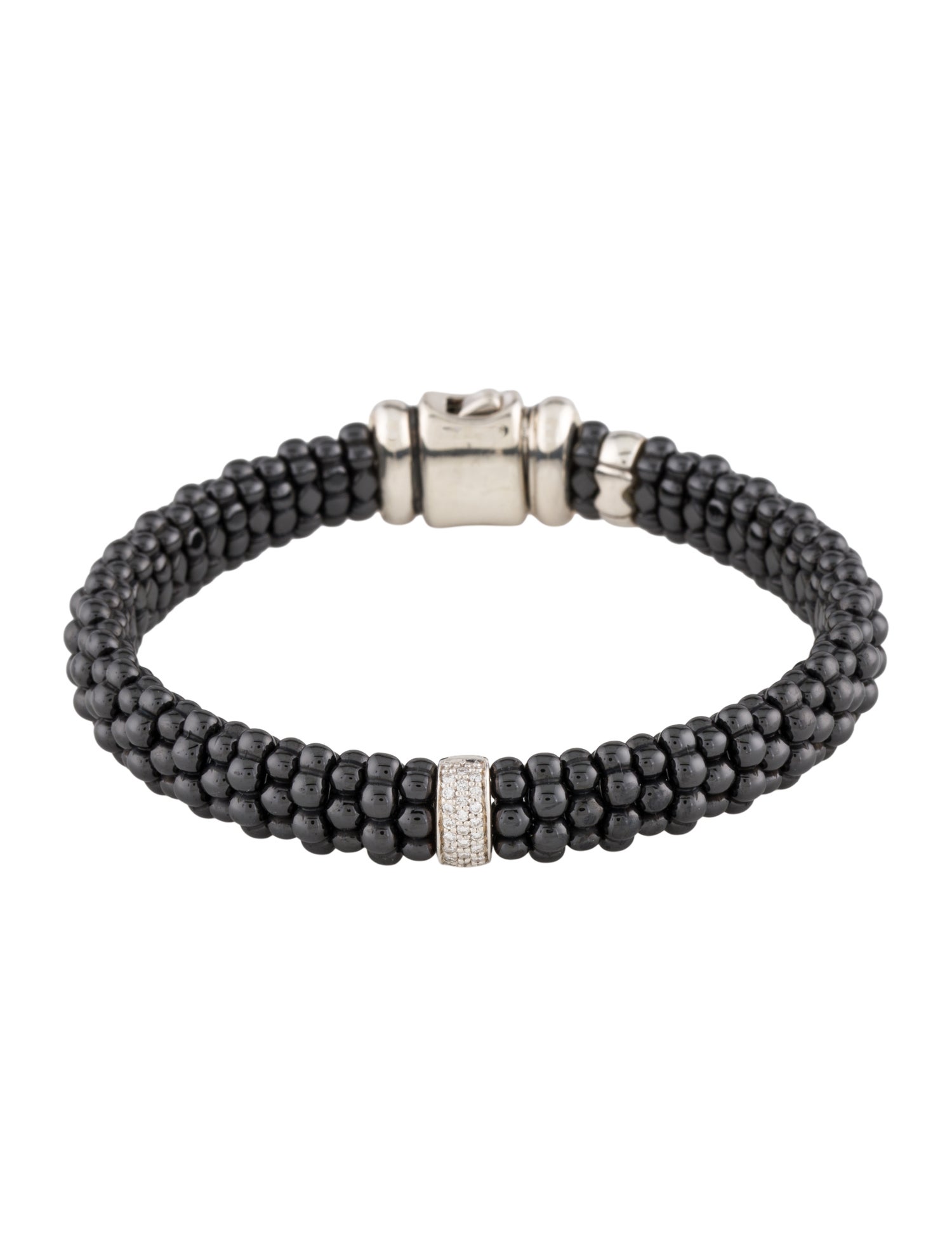 Lagos Diamond & Ceramic Single Station Bracelet