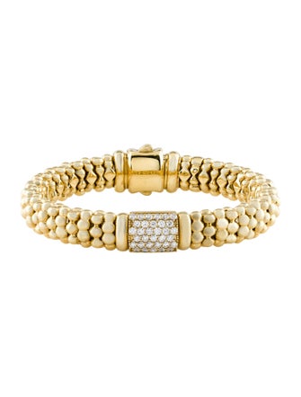 Lagos 18K Diamond Caviar Bracelet