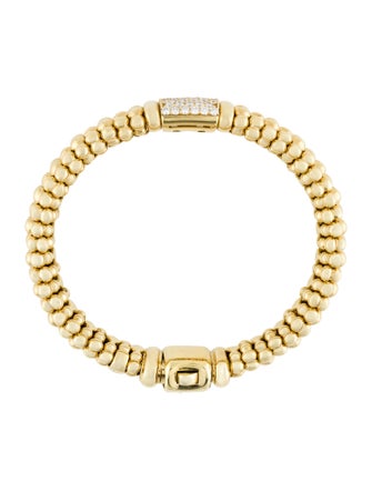 Lagos 18K Diamond Caviar Bracelet