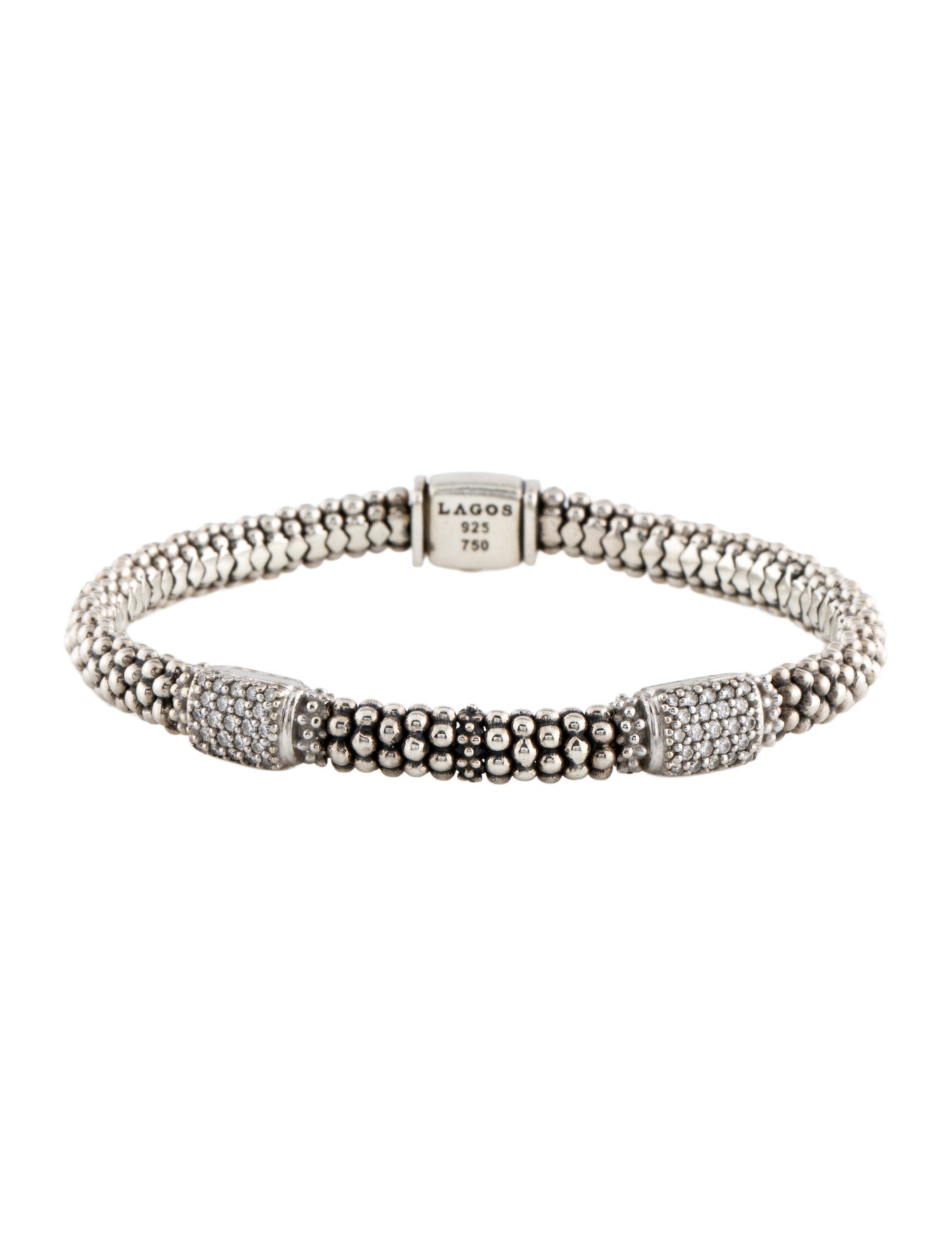 Lagos Diamond Caviar Station Bracelet