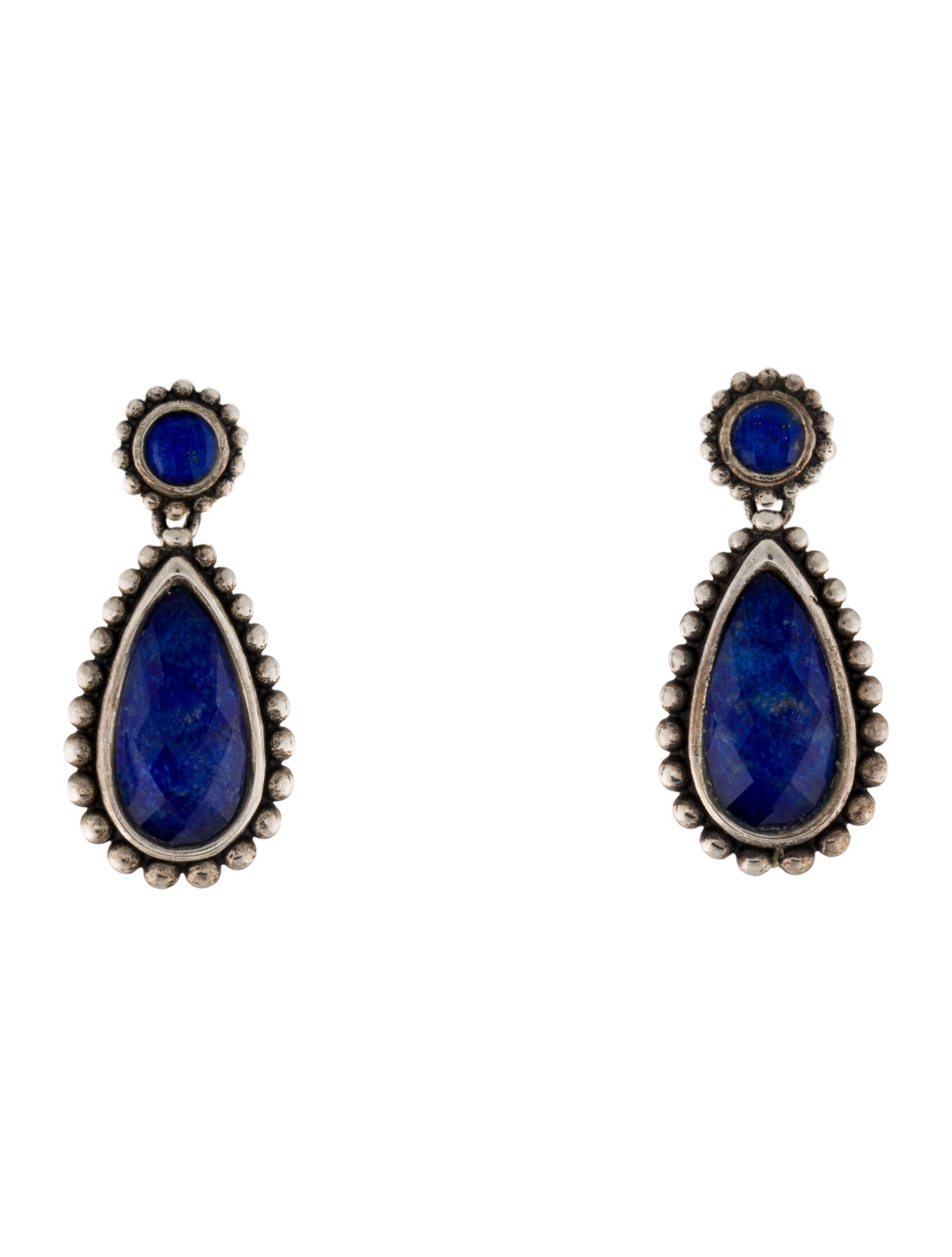 Lagos Quartz & Lapis Lazuli Drop Earrings