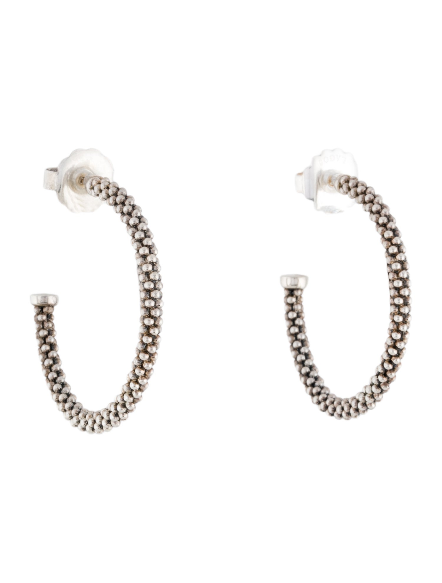 Lagos Large Caviar Hoop Earrings