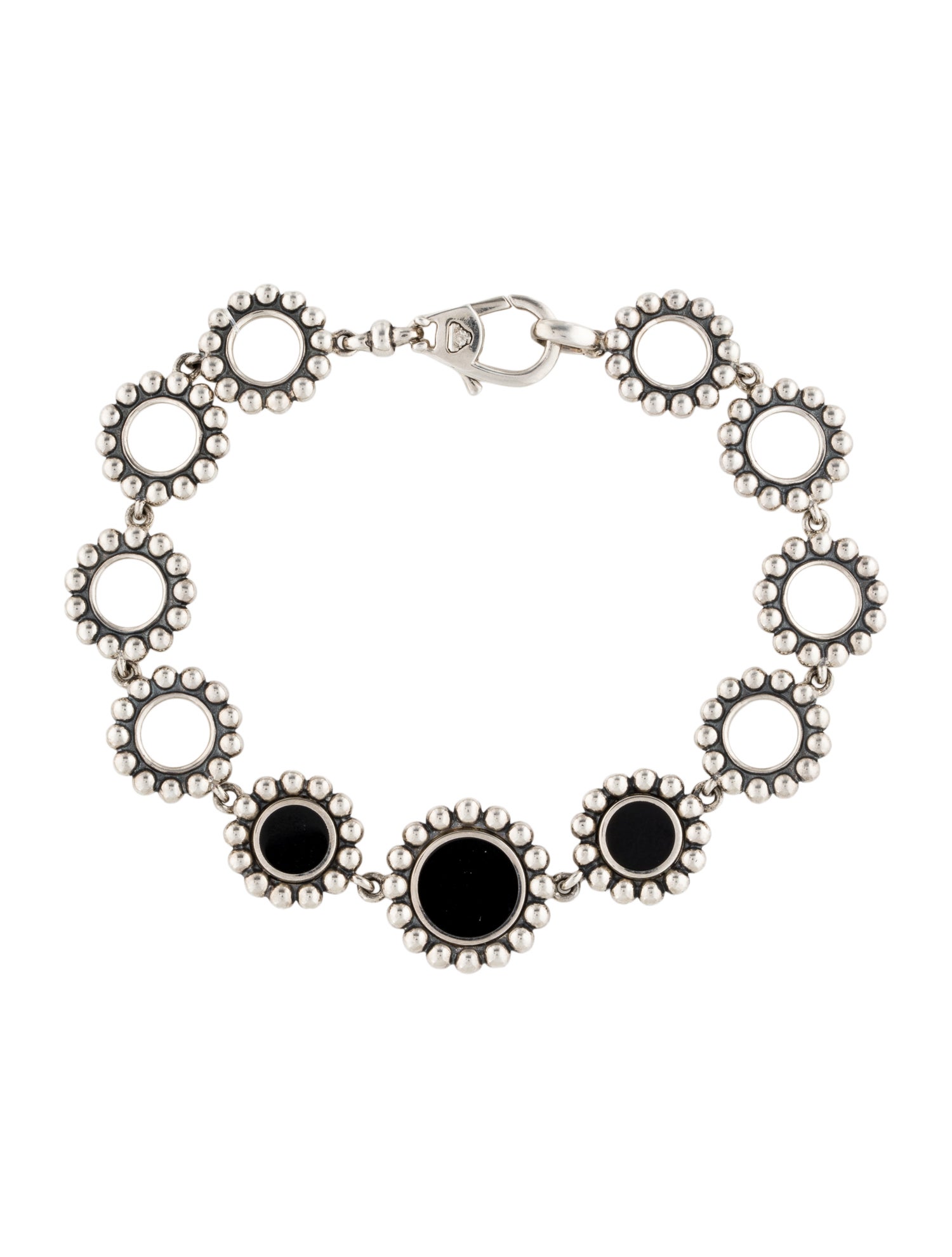 Lagos Onyx Maya Circle Link Bracelet