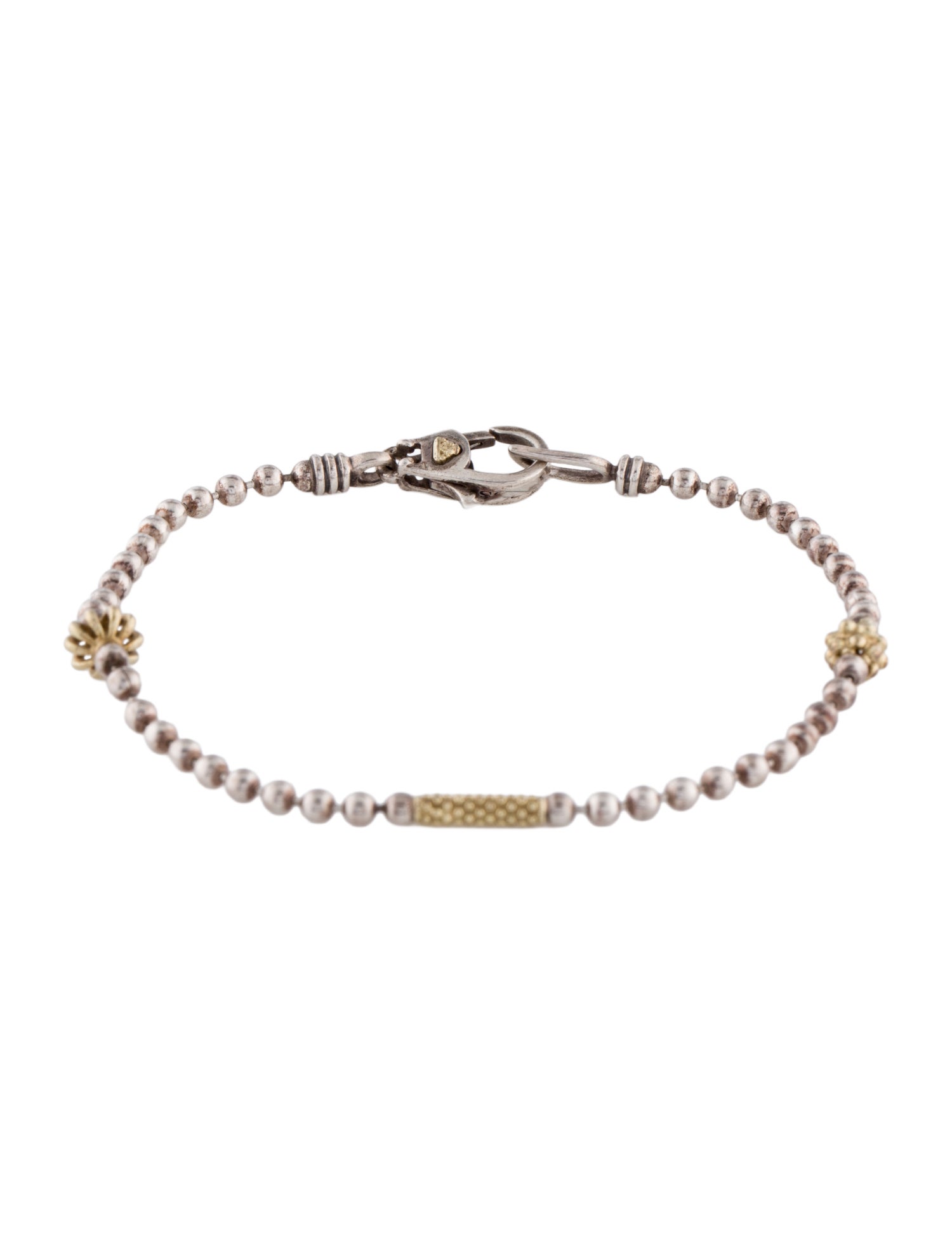 Lagos Two-Tone Caviar Beaded Bracelet