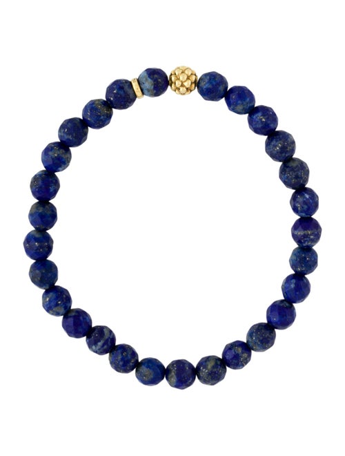 Lagos 18K Lapis Lazuli Stretch Bead Bracelet