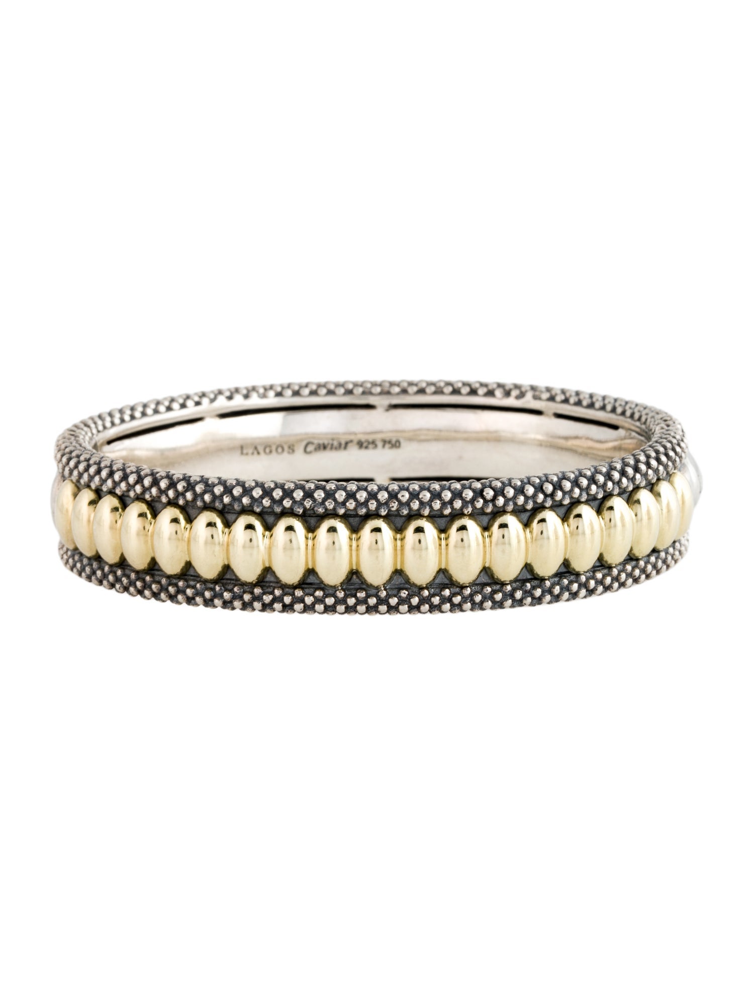 Lagos Two-Tone Caviar Beaded Bangle