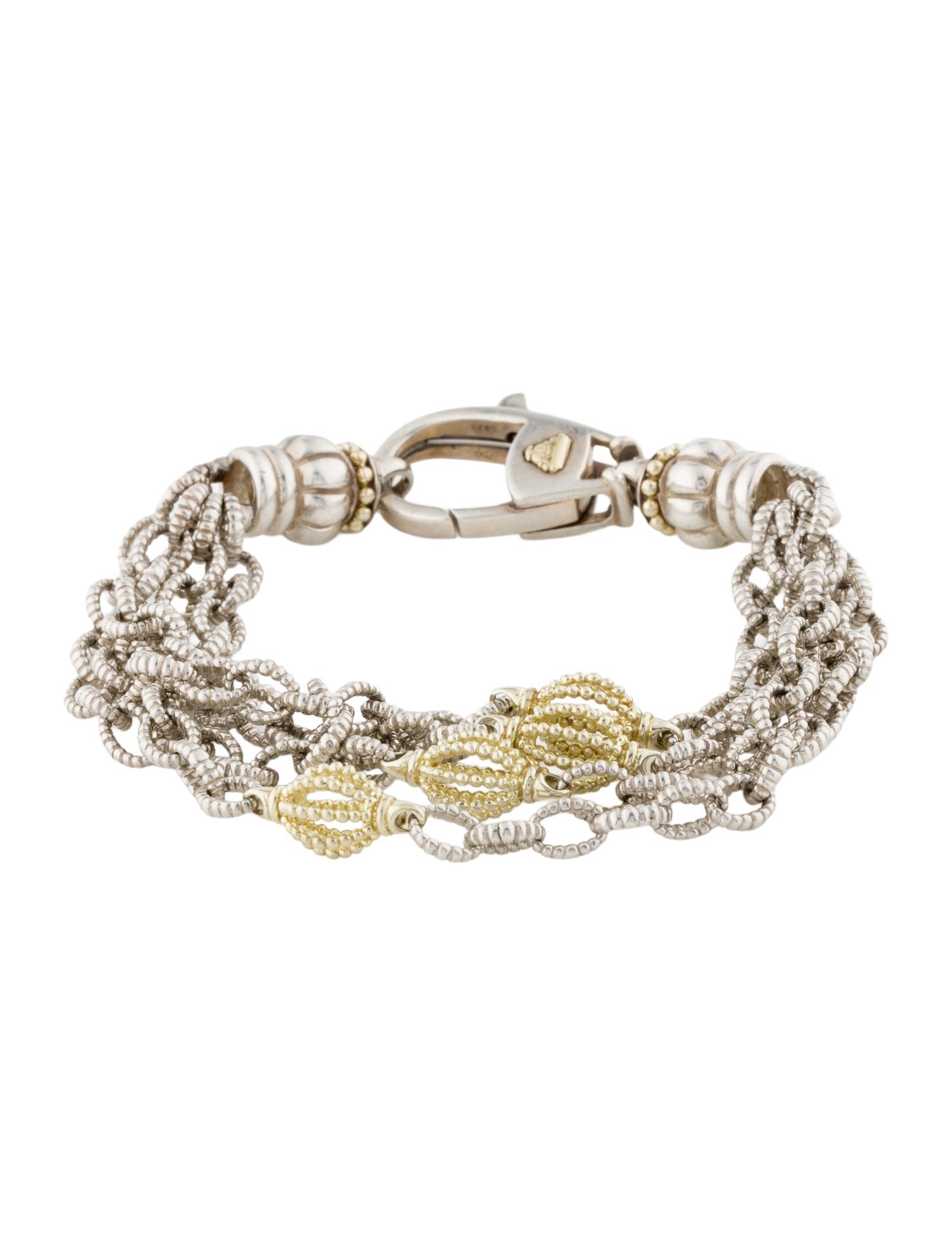 Lagos Two-Tone Multichain Bracelet