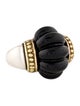 Lagos Onyx Fluted Cocktail Ring