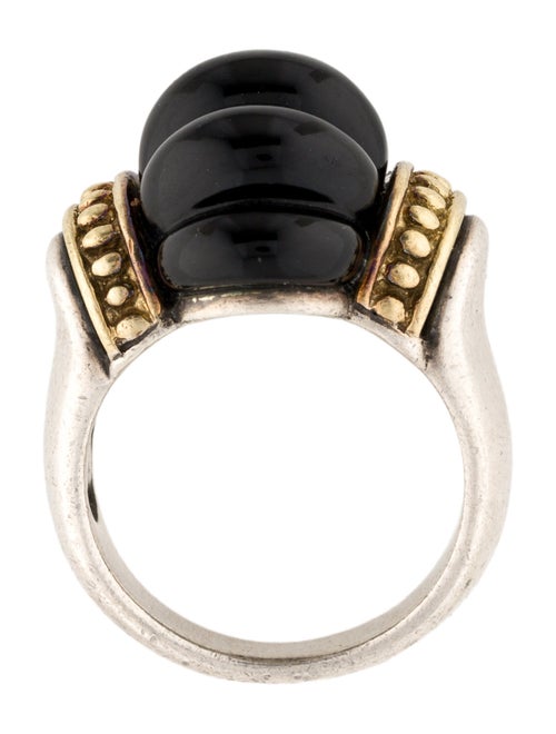 Lagos Onyx Fluted Cocktail Ring