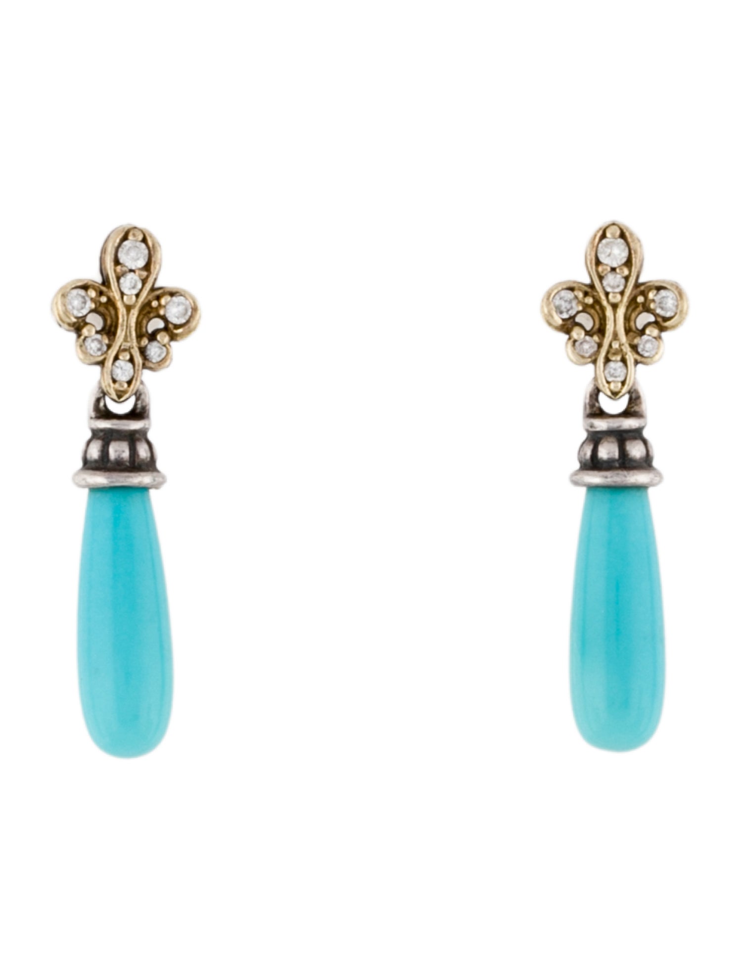 Lagos Turquoise & Diamond Drop Earrings