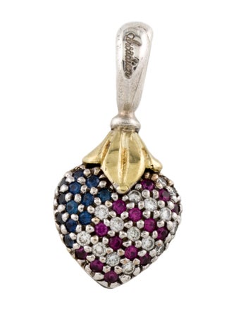 Lagos Ruby, Sapphire & Diamond Arcadian Heart Pendant