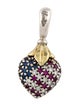 Lagos Ruby, Sapphire & Diamond Arcadian Heart Pendant
