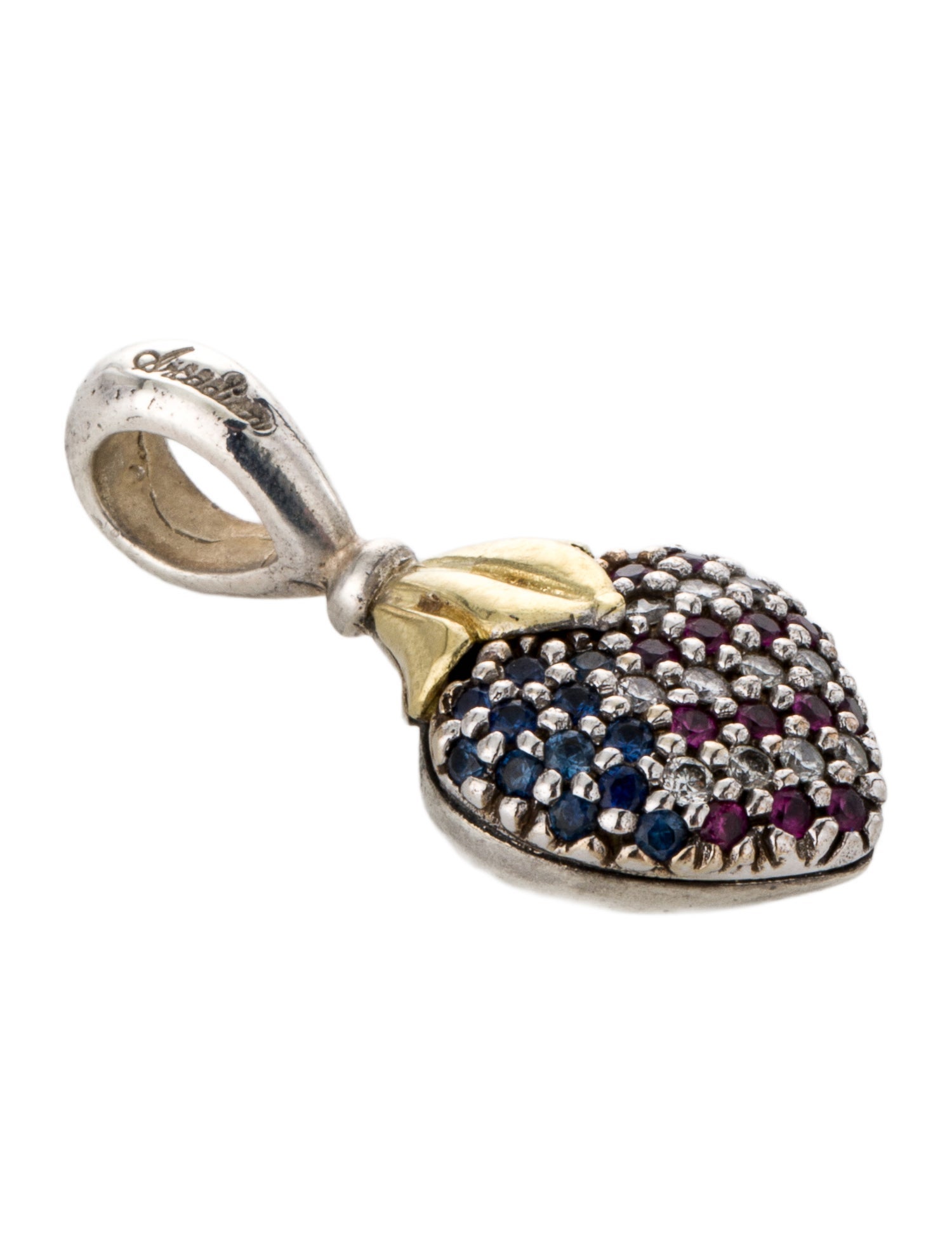 Lagos Ruby, Sapphire & Diamond Arcadian Heart Pendant