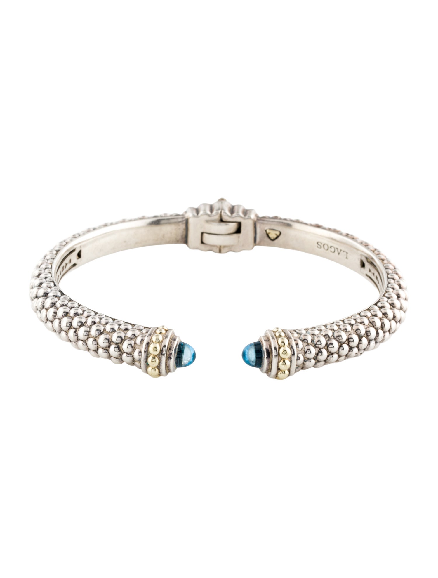 Lagos Caviar Topaz Two-Tone Cuff Bracelet