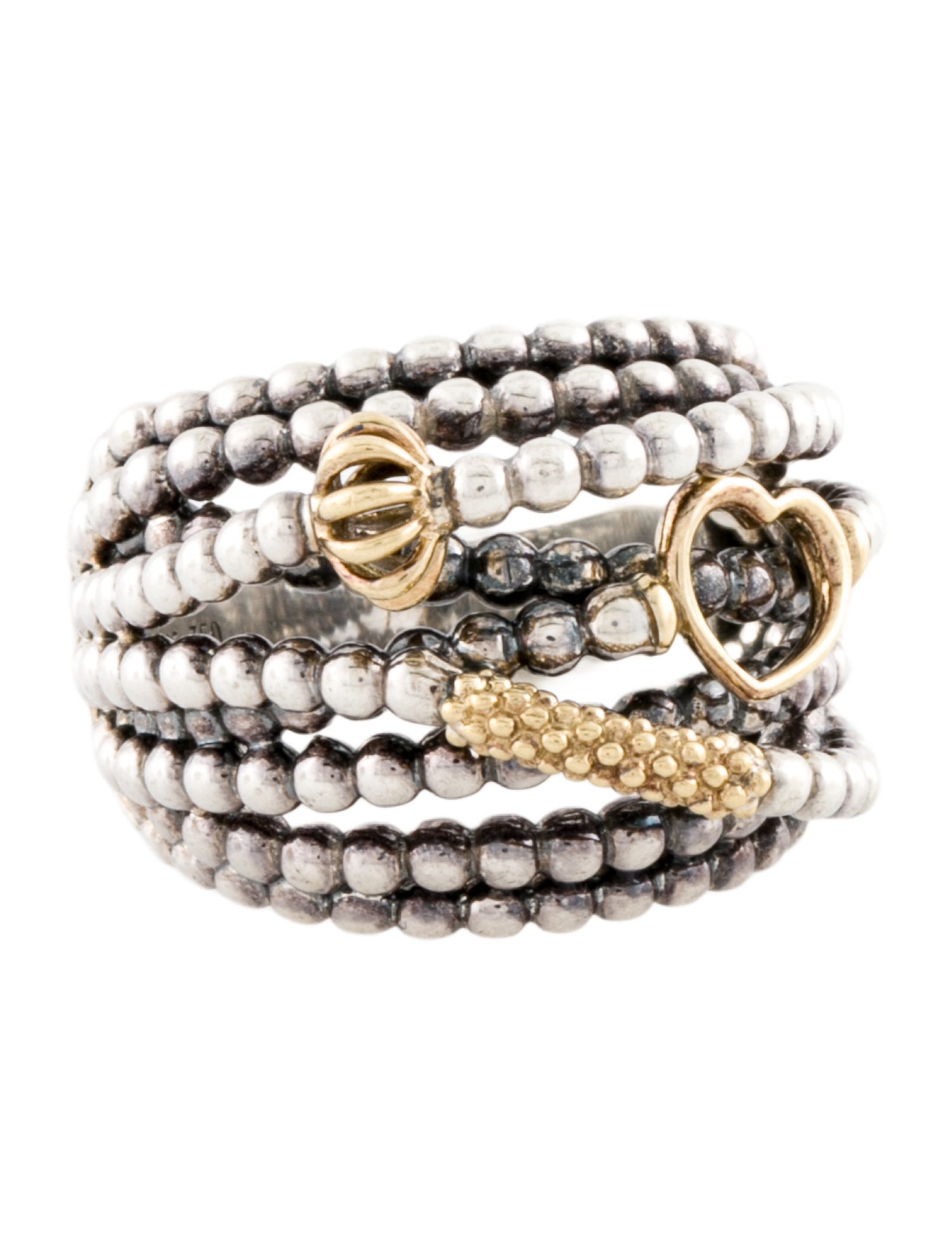 Lagos Two-Tone Caviar Statement Ring