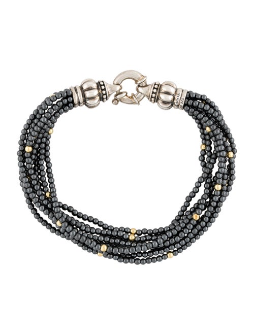 Lagos 18K Hematite Bead Multi-Strand Bracelet