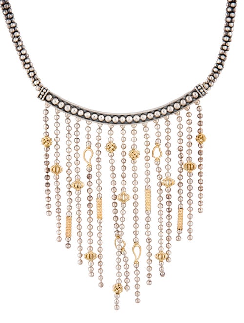 Lagos Two-Tone Icon Multi-Strand Caviar Bead Necklace