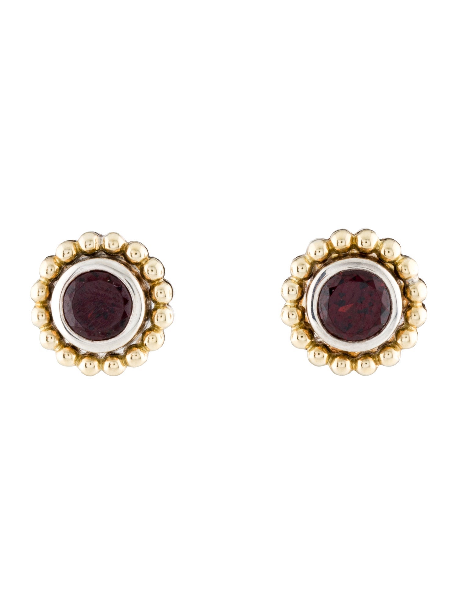 Lagos Garnet Stud Earrings