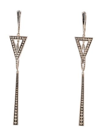 Lagos Two-Tone Triangle Circle Drop Earrings