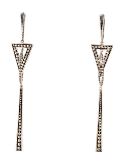 Lagos Two-Tone Triangle Circle Drop Earrings