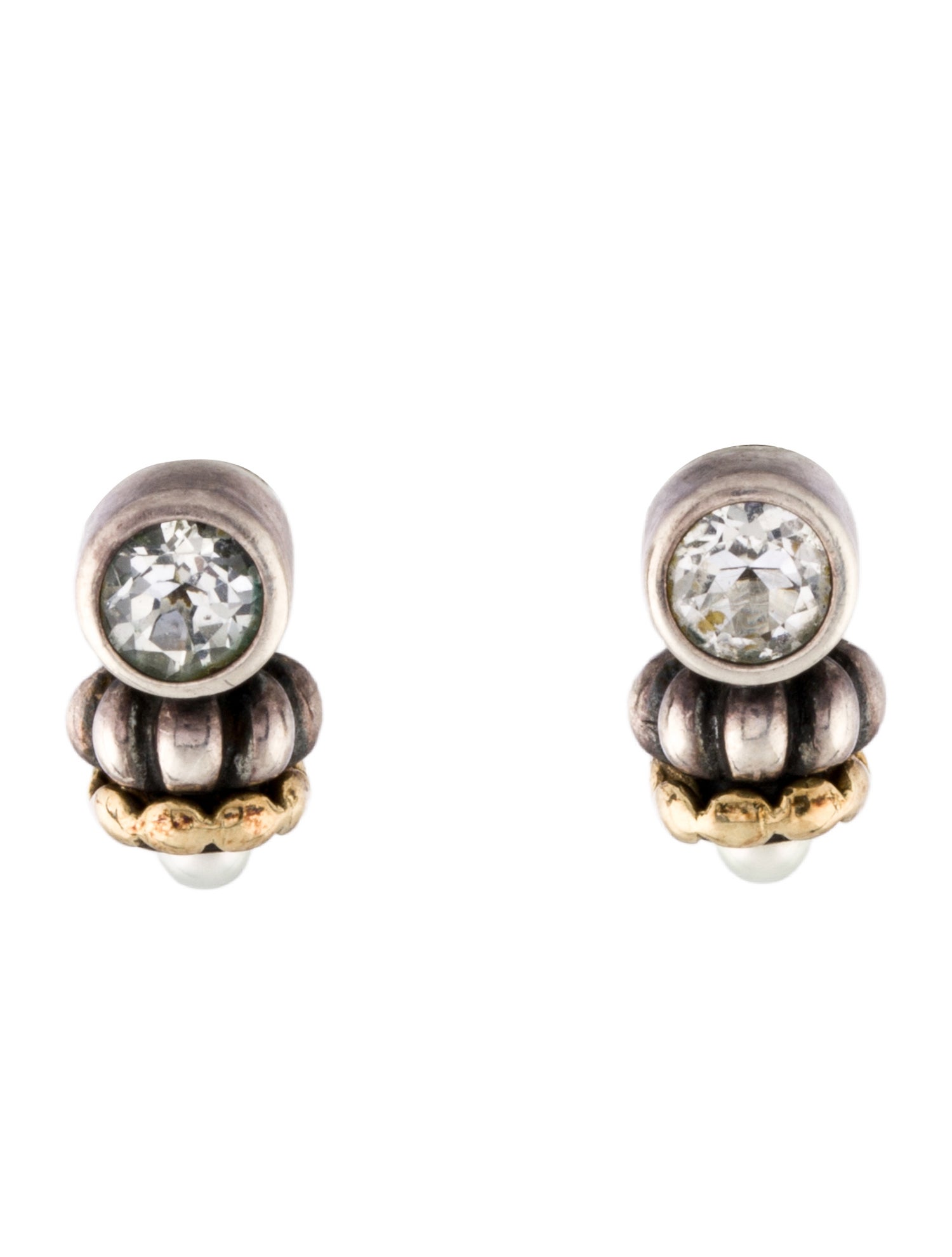 Lagos Pearl & Quartz Glacier Stud Earrings