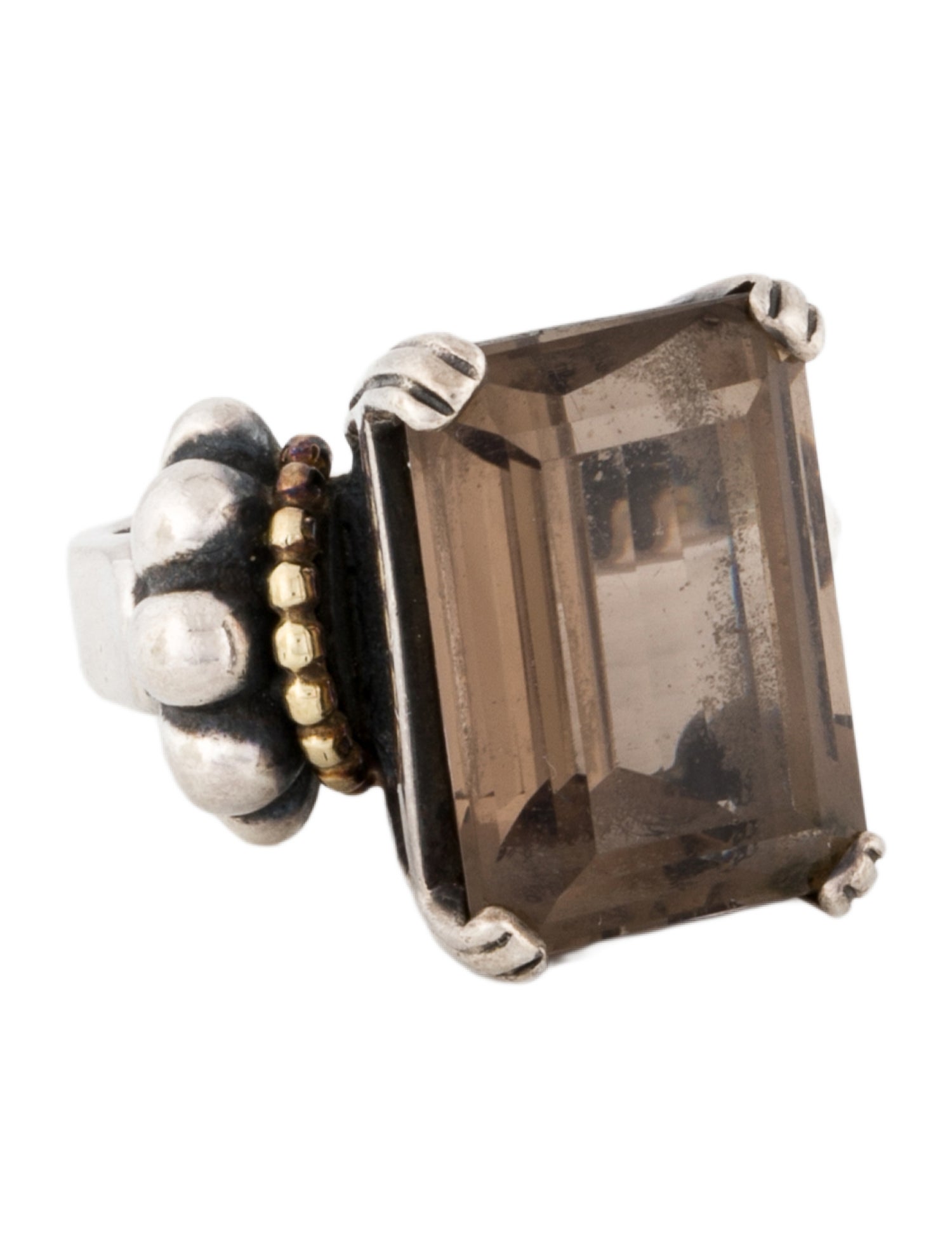Lagos Two-Tone Smoky Quartz Glacier Cocktail Ring