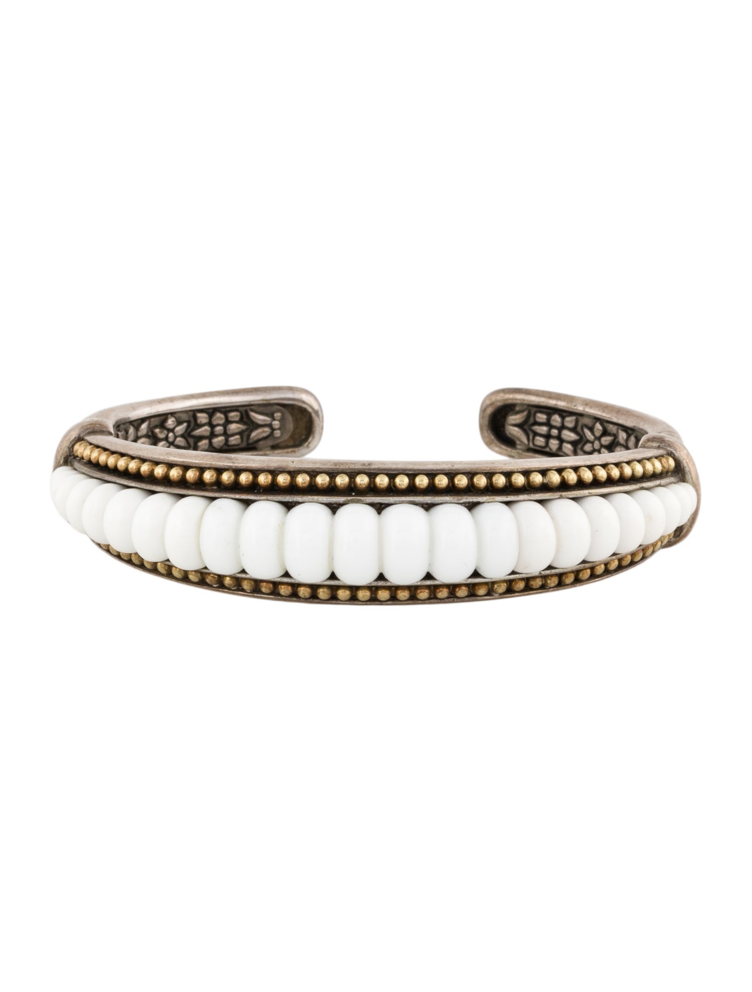 Lagos Two-Tone Ceramic Imagine Cuff Bracelet