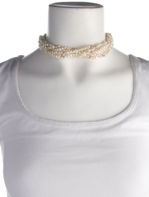 Lagos Two-Tone Multistrand Pearl Necklace