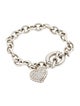 Lagos Diamond Heart Charm Toggle Link Bracelet