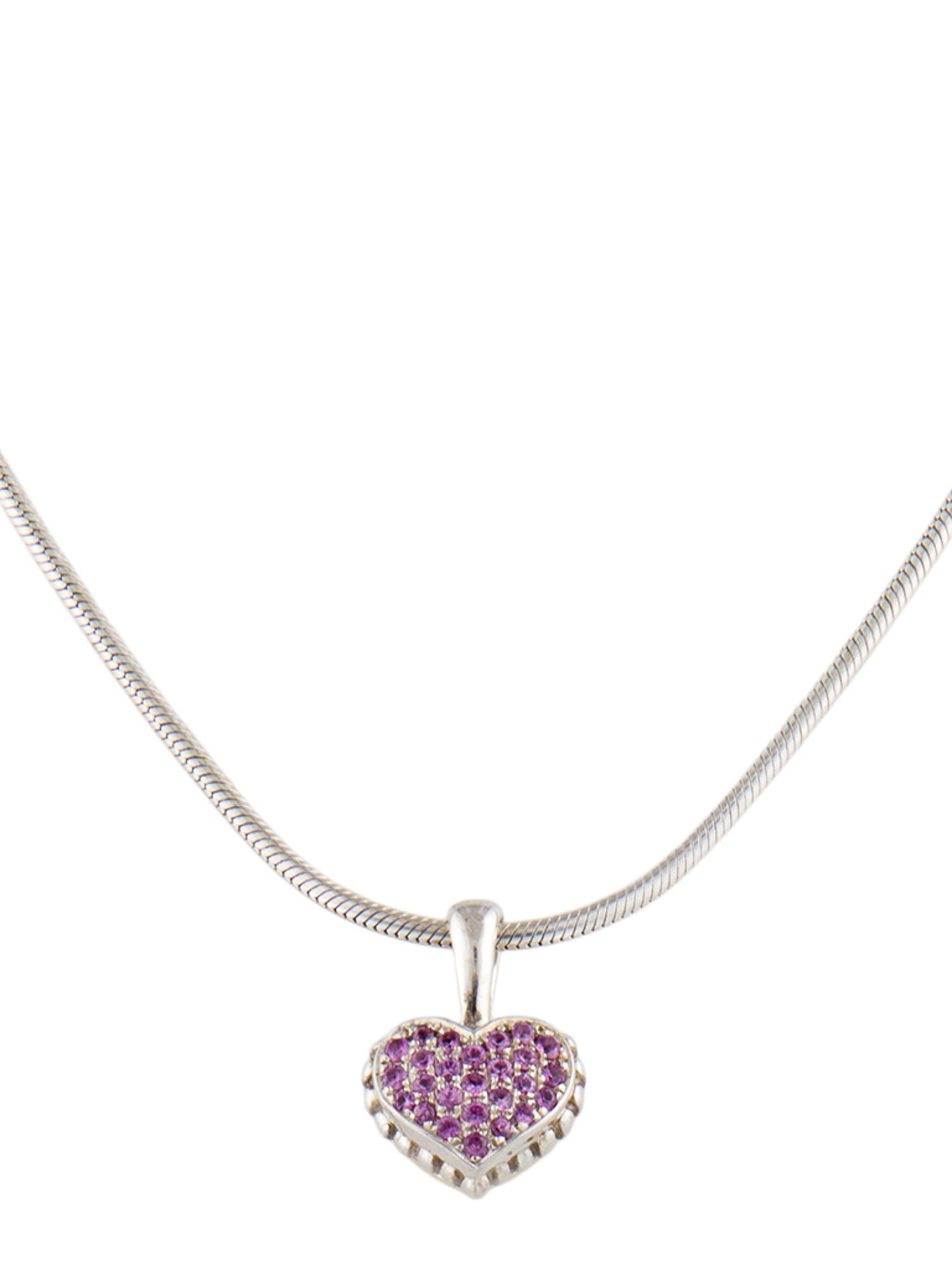 Lagos Two-Tone Sapphire Heart Pendant Necklace