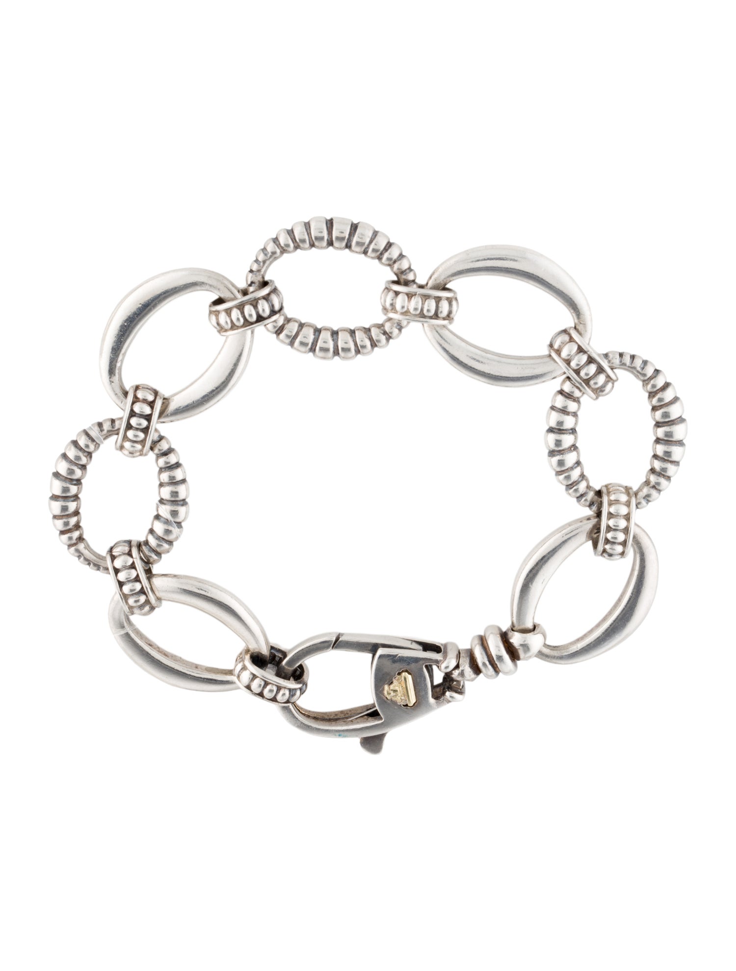 Lagos Caviar Oval Fluted Link Bracelet