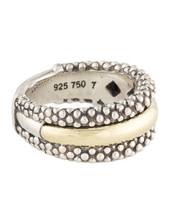 Lagos Two-Tone Caviar Ring
