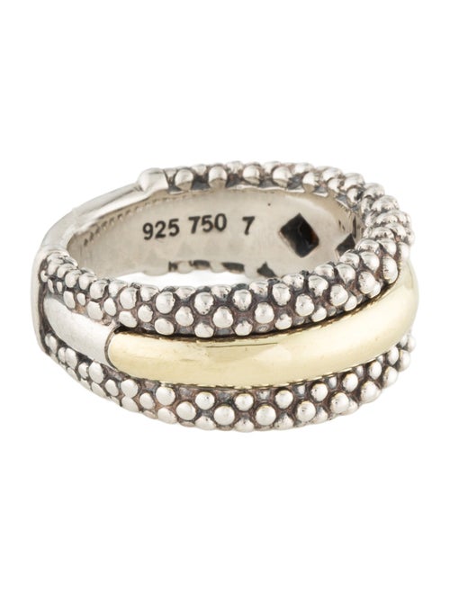 Lagos Two-Tone Caviar Ring