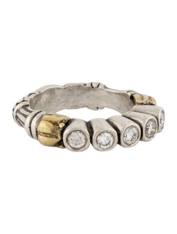 Lagos Band Caviar Diamond Arcadian Tulip Ring 6.75