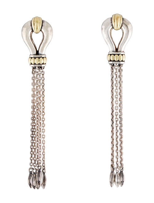 Lagos Two-Tone Derby Tassel Earrings