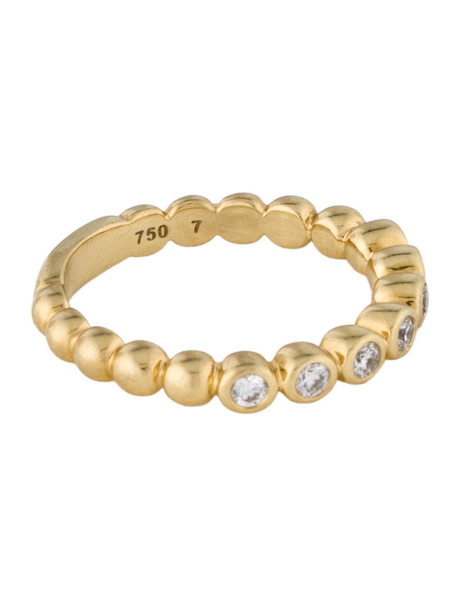 Lagos 18K Diamond Caviar Stacking Ring