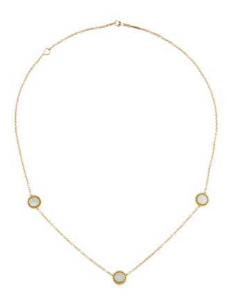Lagos 18K Mother Of Pearl Three Station Necklace