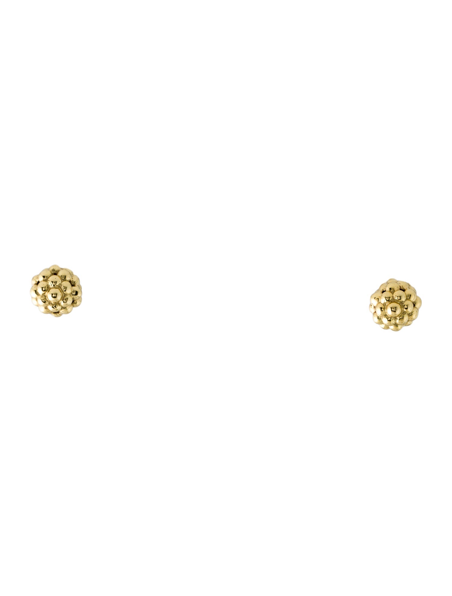 Lagos 18K 6mm Lattice Ball Stud Earrings