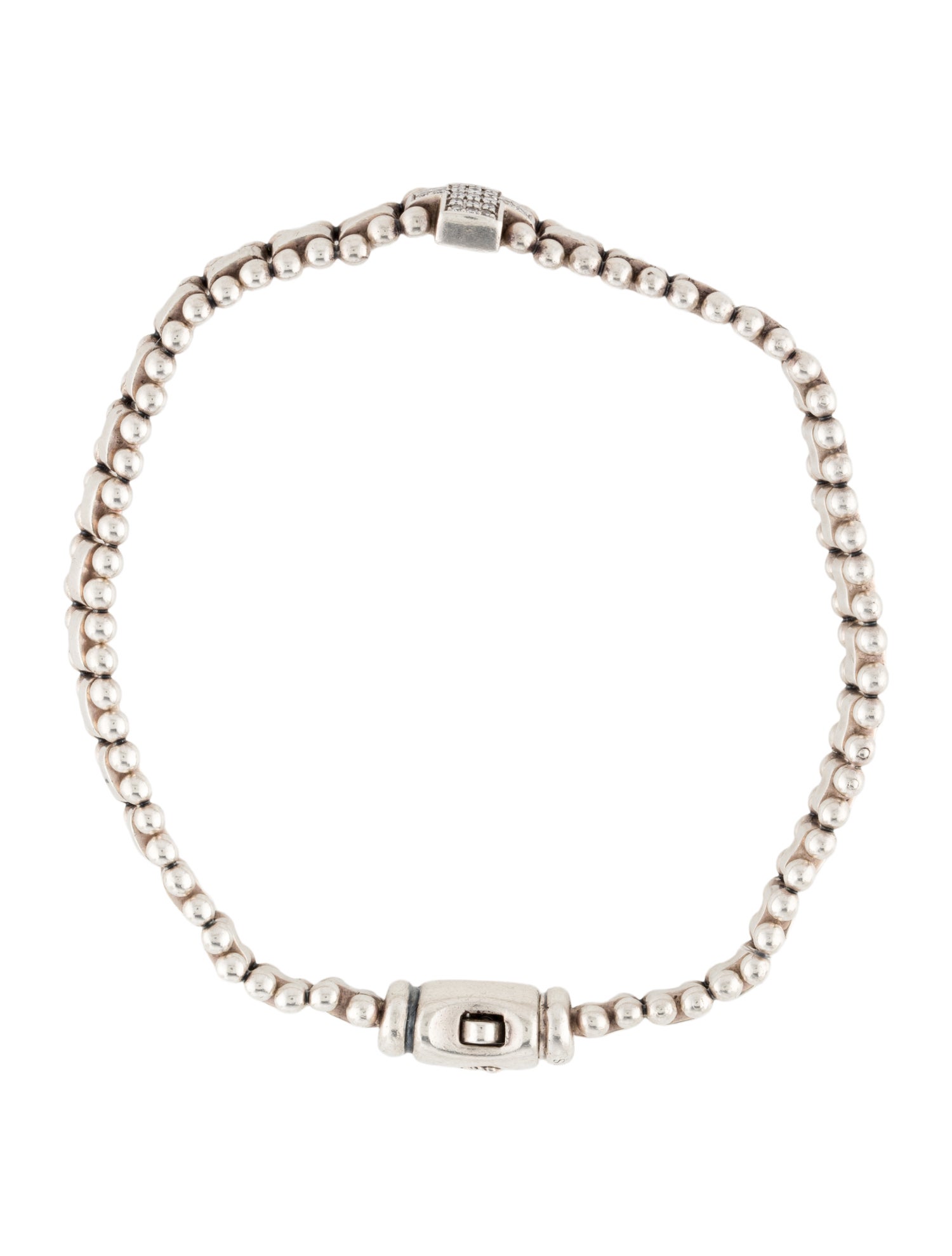 Lagos Diamond Single Station Link Bracelet