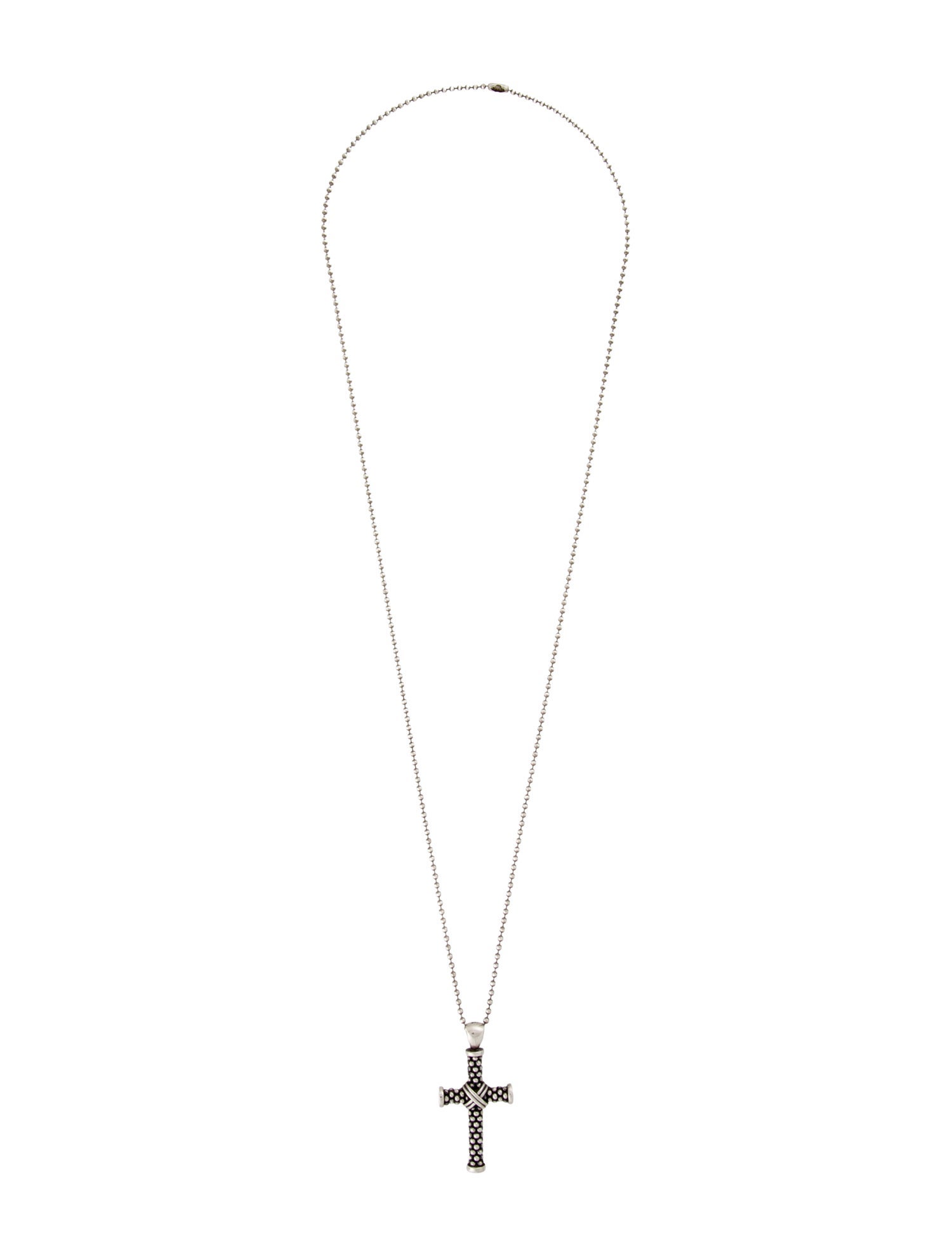 Lagos Beaded Cross Pendant Necklace