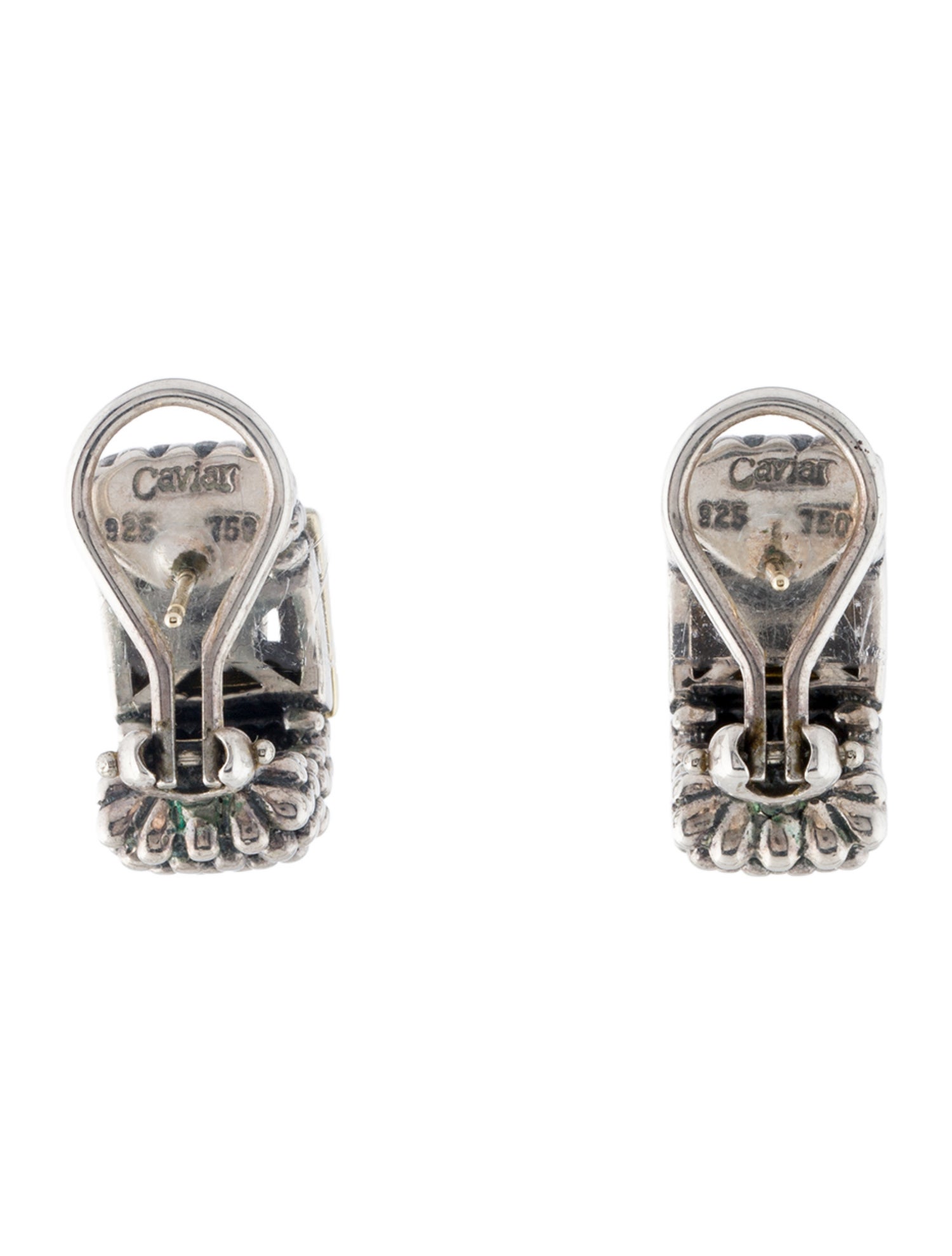 Lagos Two-Tone Diamond Earclip Earrings