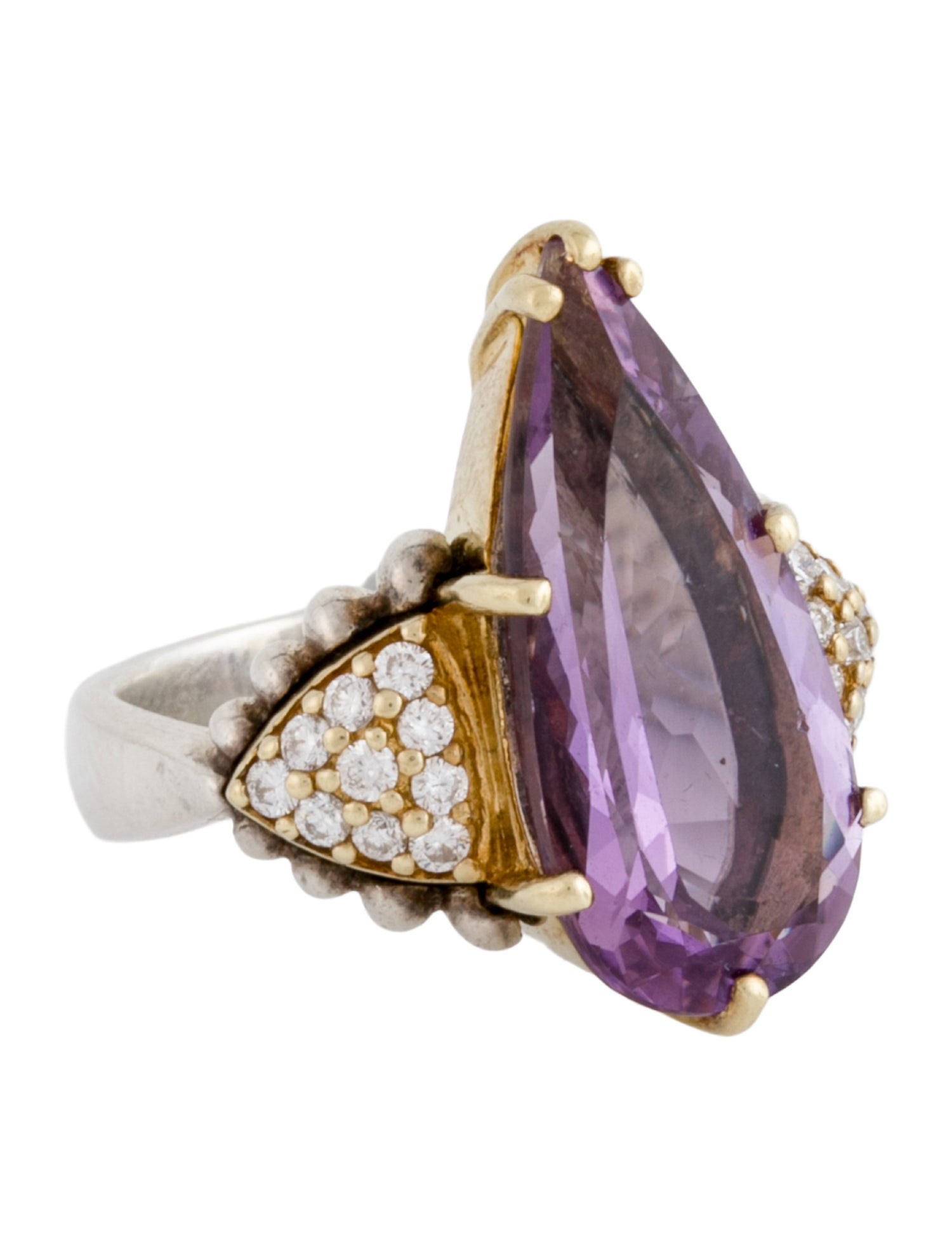 Lagos Amethyst & Diamond Cocktail Ring