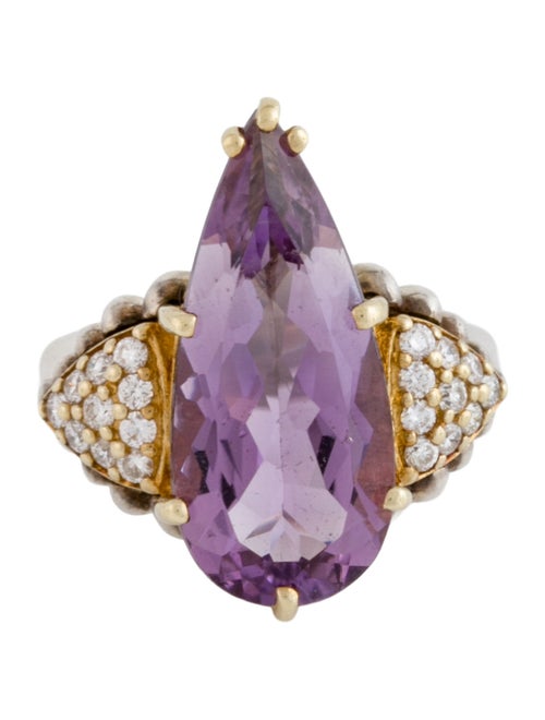 Lagos Amethyst & Diamond Cocktail Ring