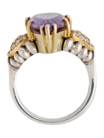 Lagos Amethyst & Diamond Cocktail Ring