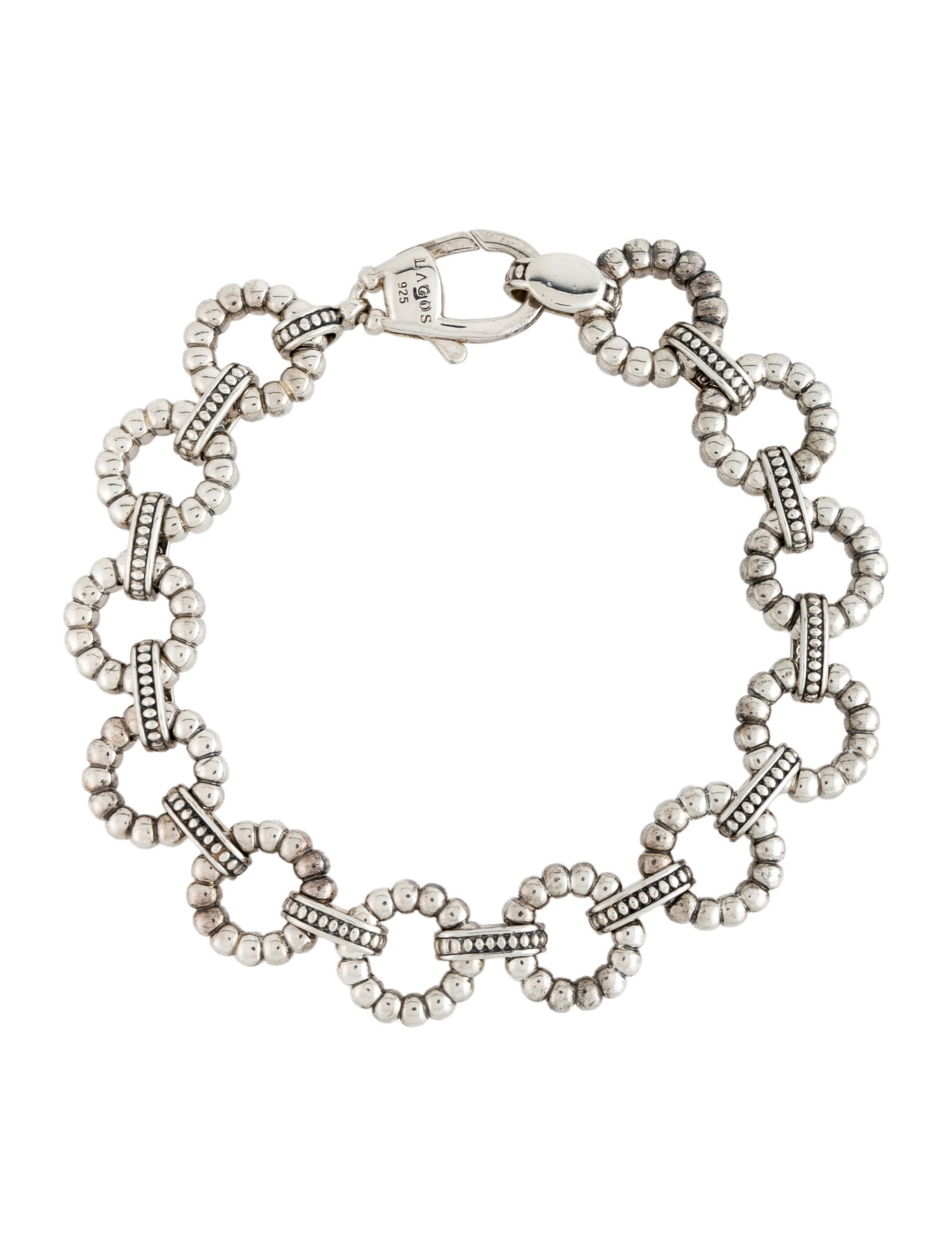 Lagos Bubbled Circle Link Chain Bracelet