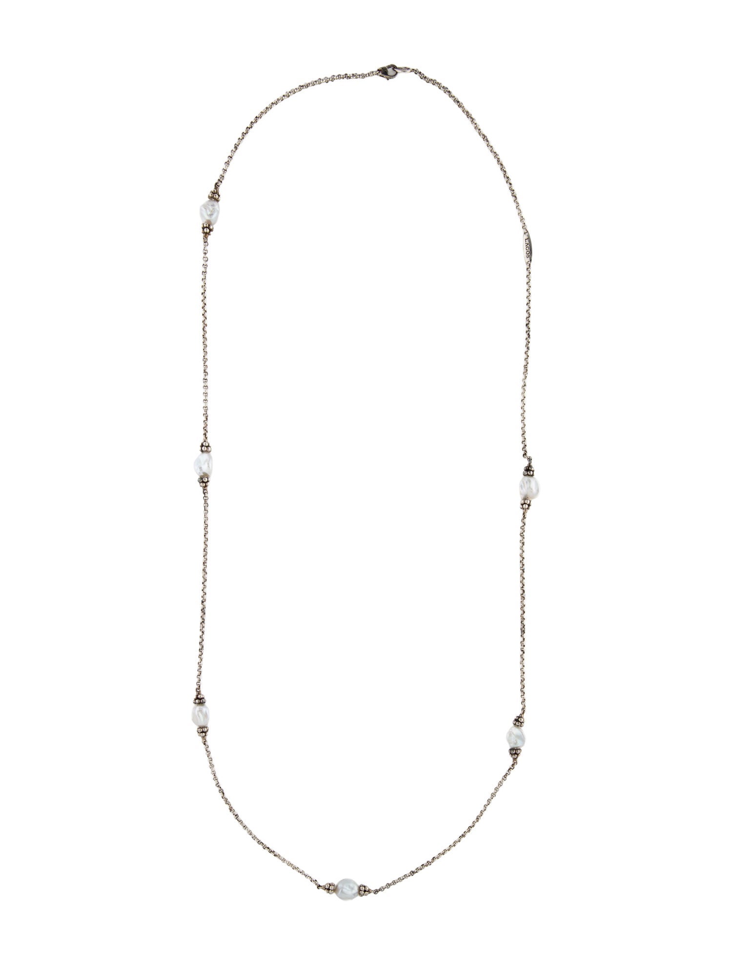 Lagos Pearl Luna Station Necklace