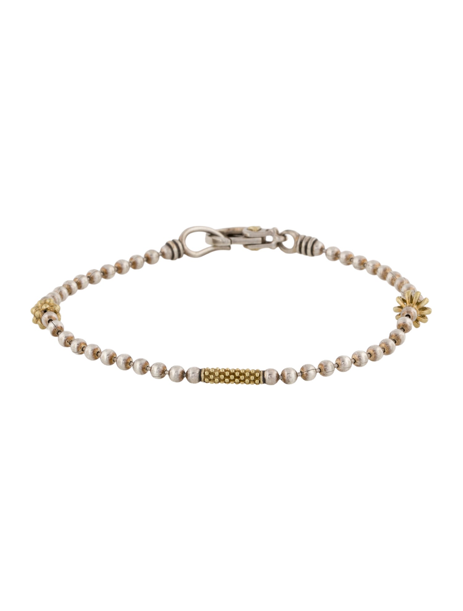 Lagos Two-Tone Caviar Beaded Bracelet