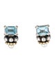 Lagos Pearl & Topaz Glacier Earclips