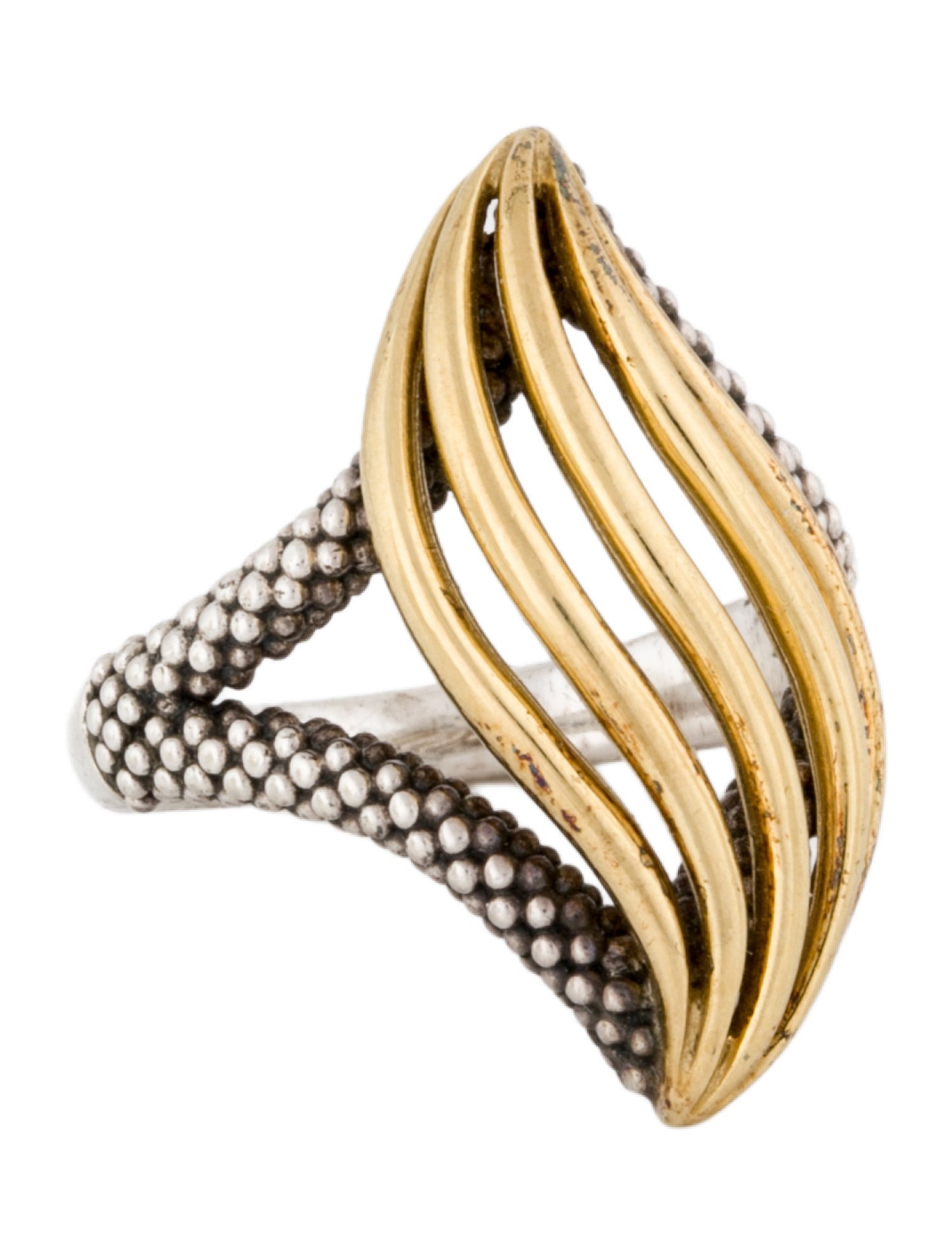 Lagos Two-Tone Flame Cocktail Ring