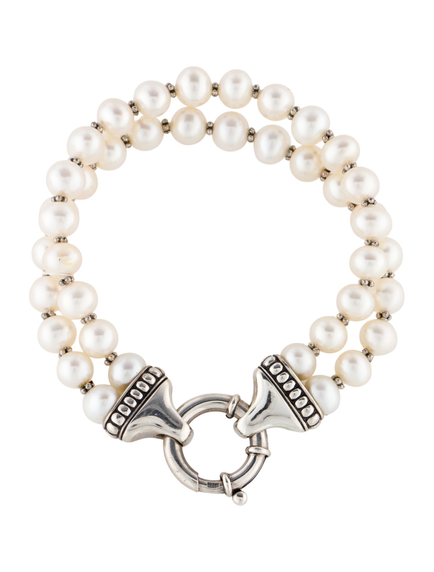 Lagos Pearl Two Strand Luna Bead Bracelet